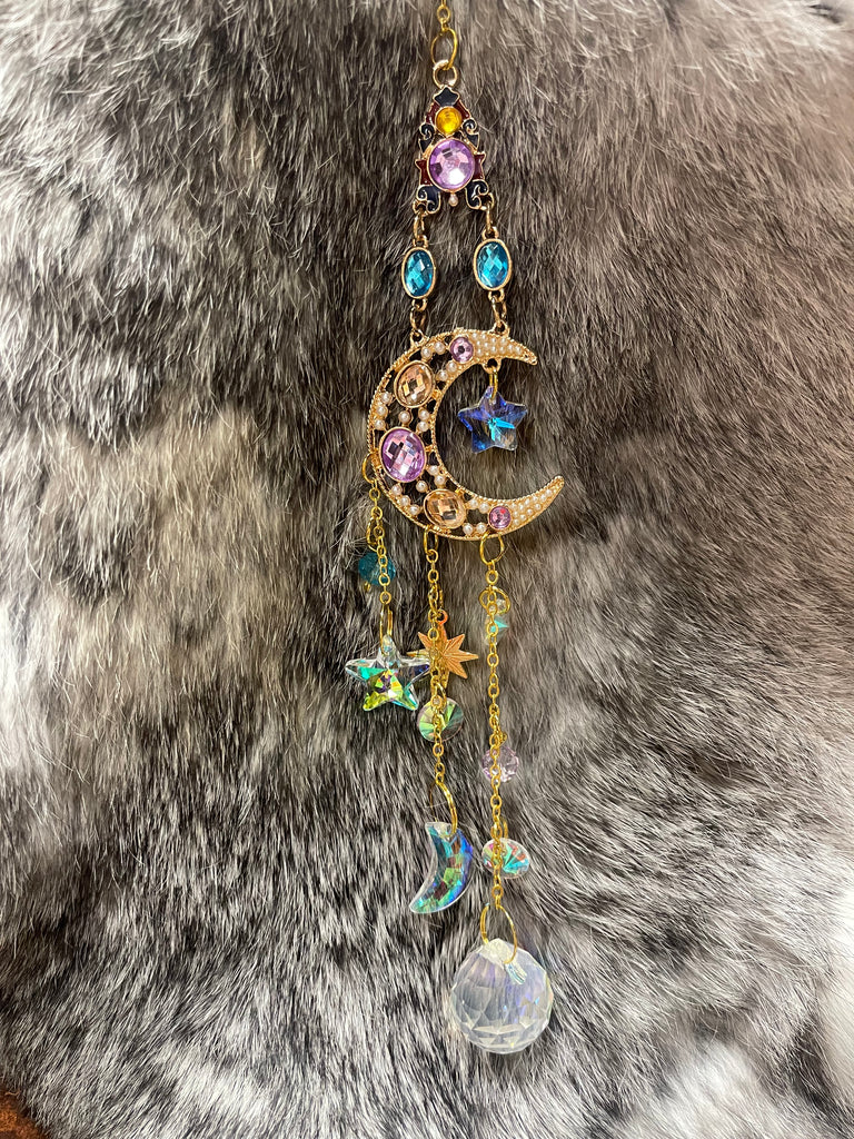 Jeweled Moon Suncatcher