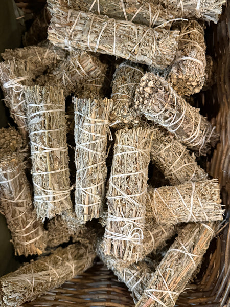 Small Mugwort Smoke Cleansing Stick - 3-4"