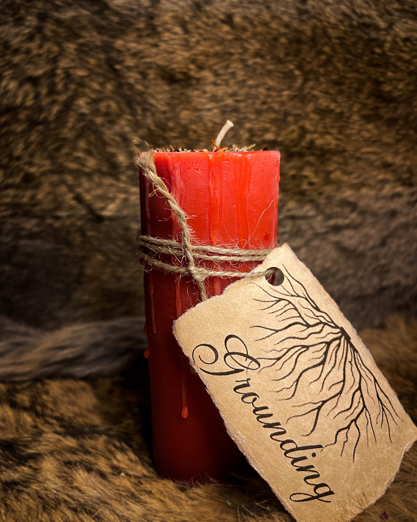 100% Beeswax Candle - Grounding