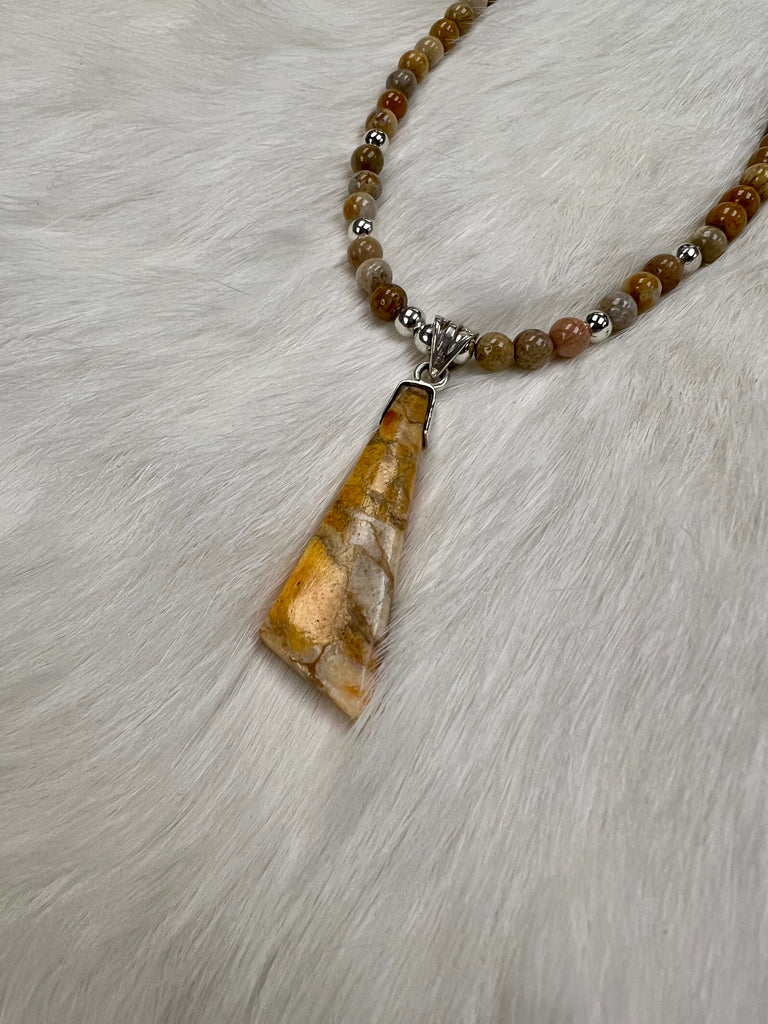 Custom Coral Jasper Necklace