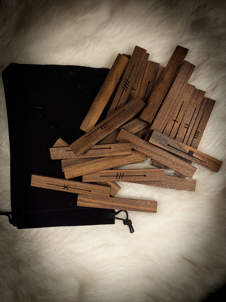Celtic Ogham Staves- Walnut