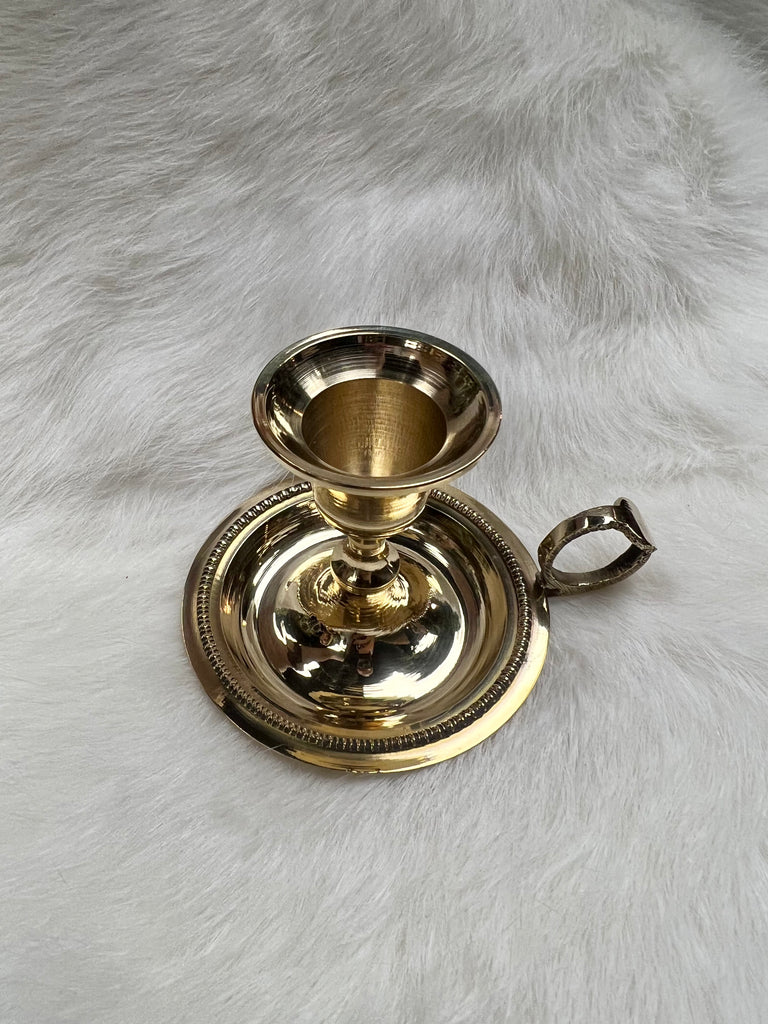 Brass Chamberstick Taper Candle Holder