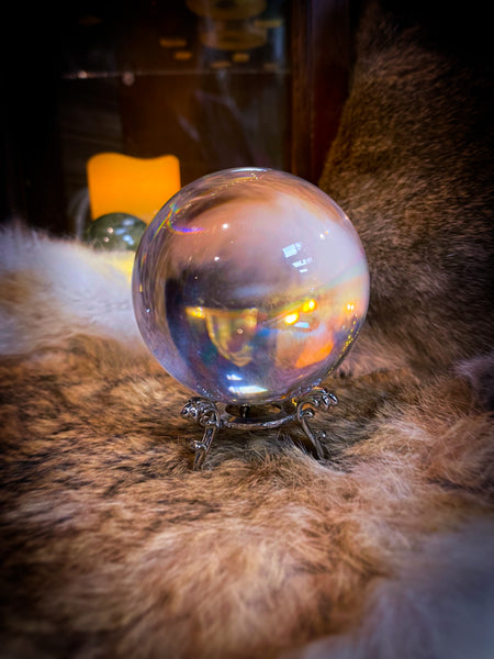 Aurora Crystal Ball with Stand- 80 mm