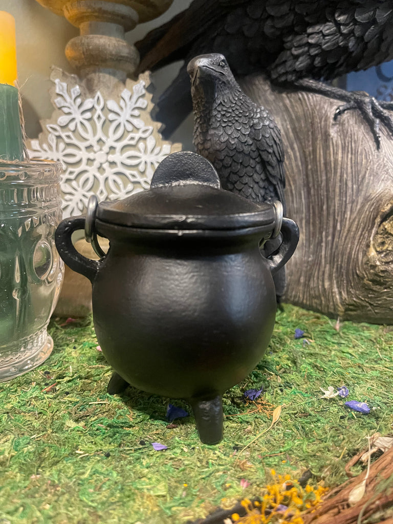 3” Cast Iron Cauldron with Lid