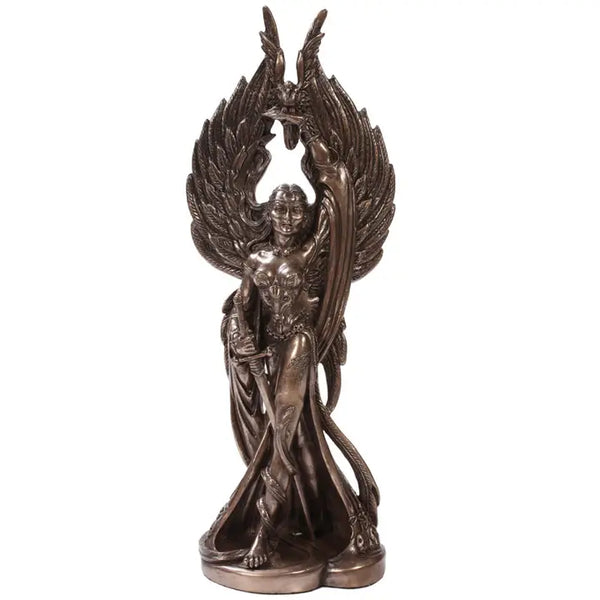 Large Winged Morrigan Statue