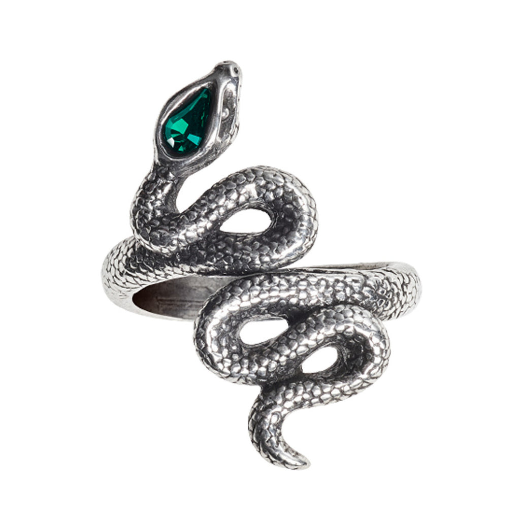 Green Jeweled Serpent Ring
