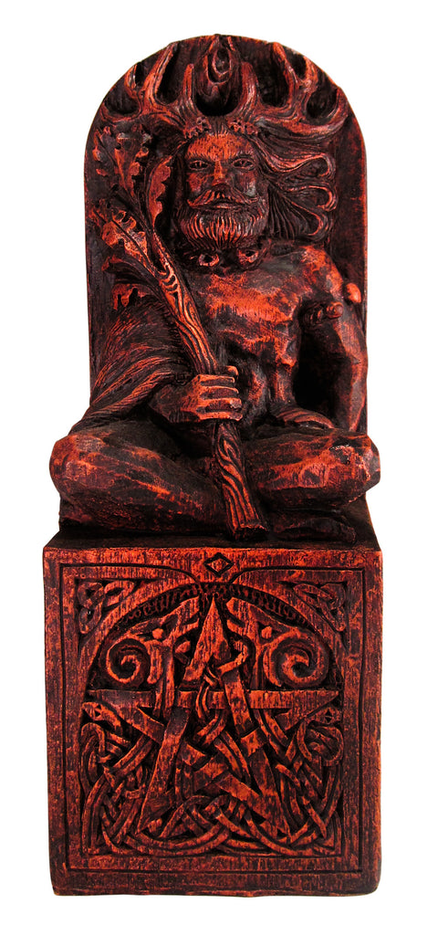 Seated God Statue - (Wood Finish)