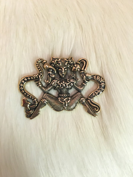 Ormhaxan Snake Goddess Pendant (Bronze)