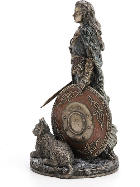 Freya with Shield Statue