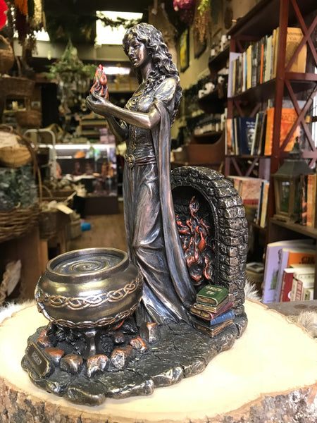 Brigid with Cauldron Statue