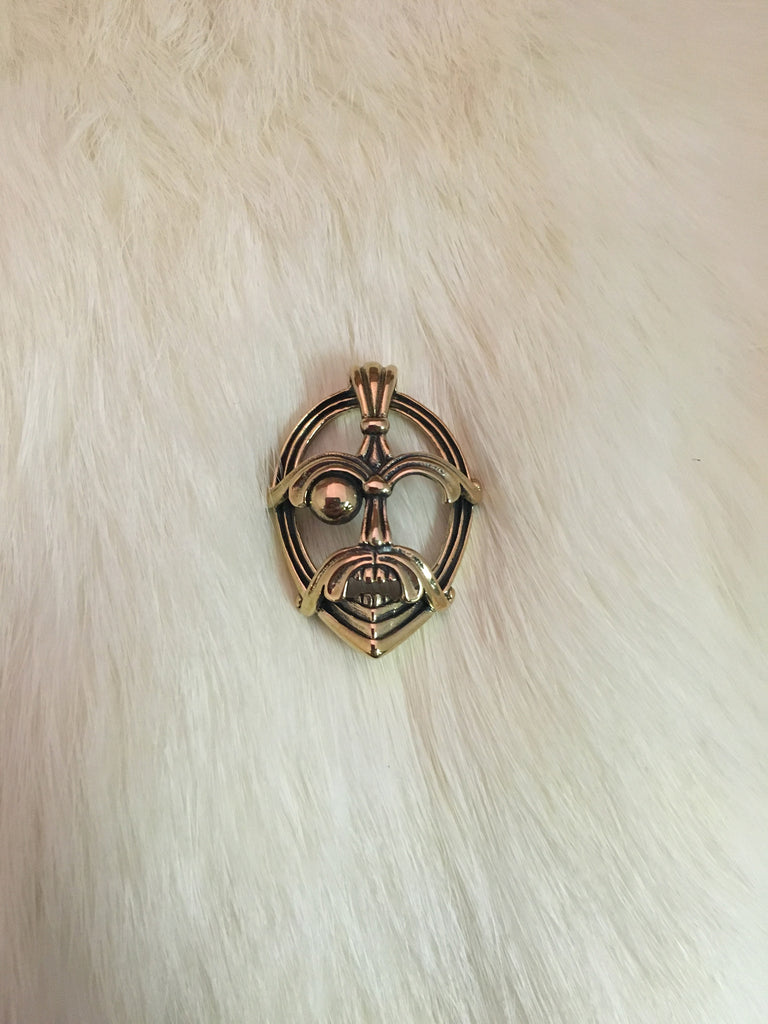 Mask of Odin Pendant (Bronze)