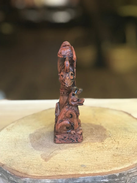 Odin Figurine - Wood Finish
