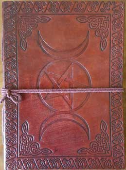 Leather Journal - Triple Moon Pentacle