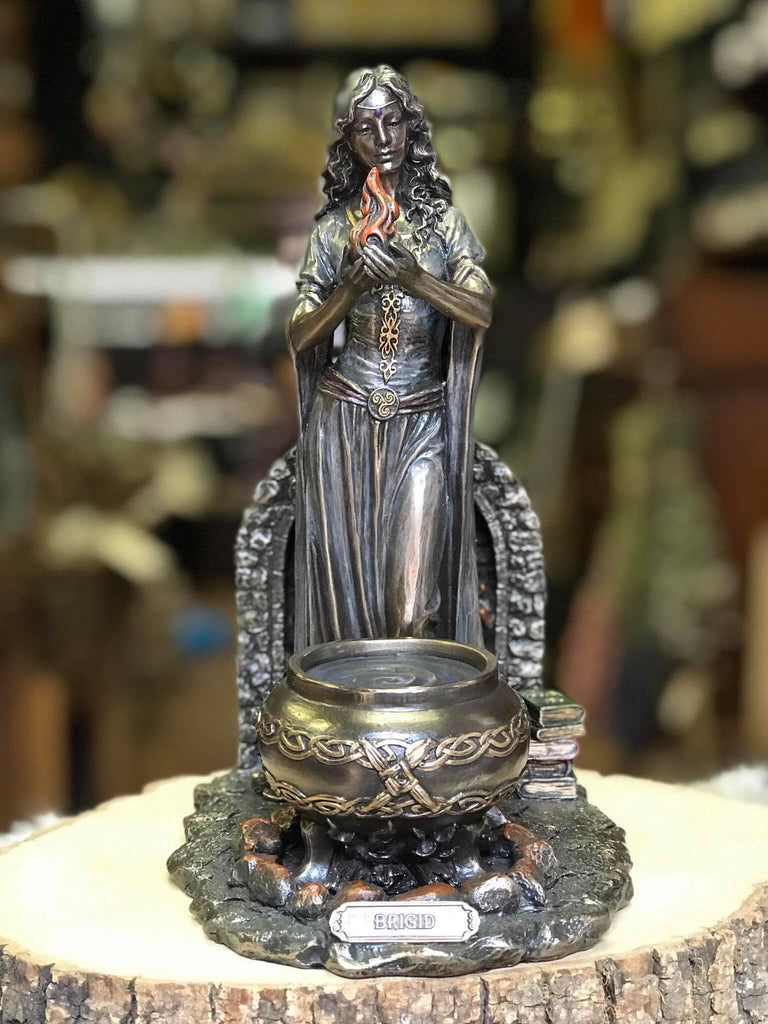 Brigid with Cauldron Statue