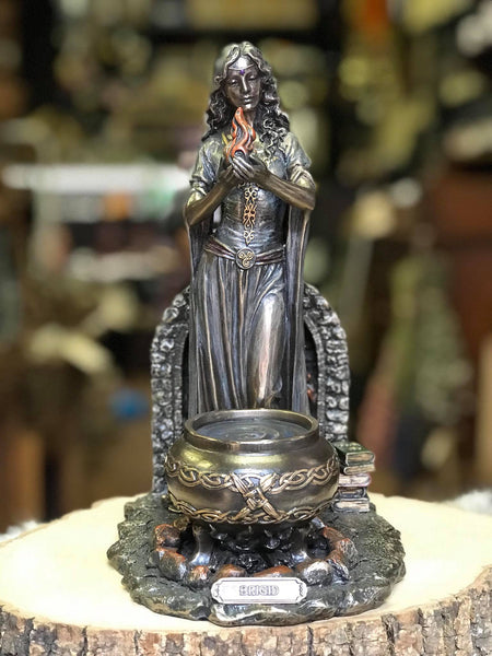 Brigid with Cauldron Statue