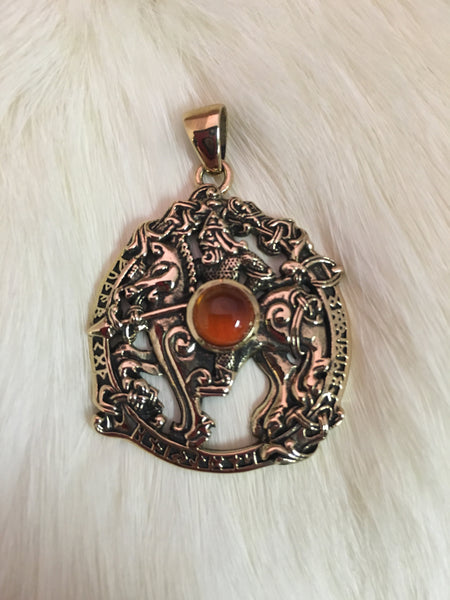 Odin with Amber Pendant
