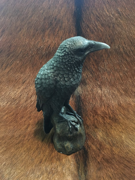 Perched Raven Statue