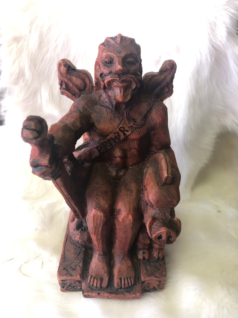 Seated Freyr Statue