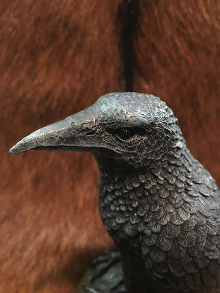 Perched Raven Statue