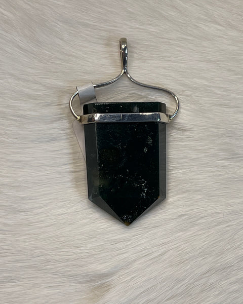 Sterling Silver and Bloodstone Pendant