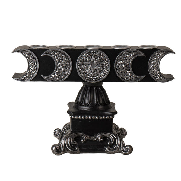 Pentacle Moon Phases Candle Holder