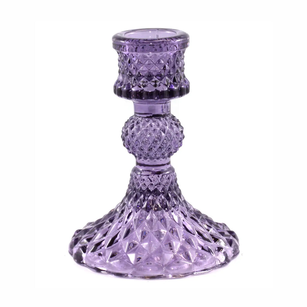 Glass Taper Holder - Purple