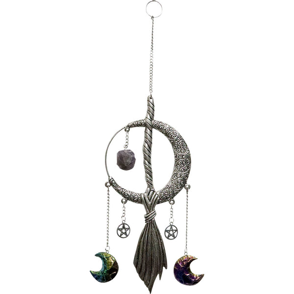 Besom and Moon Hanging Charm