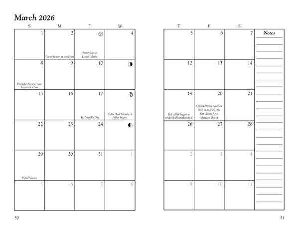 Llewellyn's 2026 Witches' Datebook