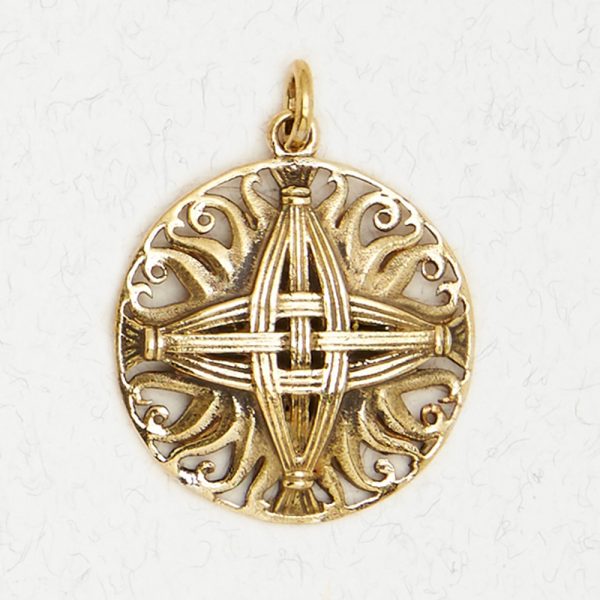 Brigid's Cross Pendant- Bronze