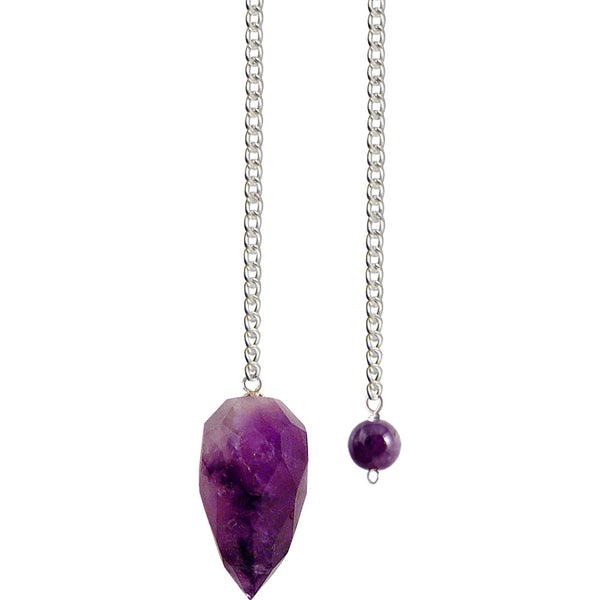 Faceted Amethyst Pendulum