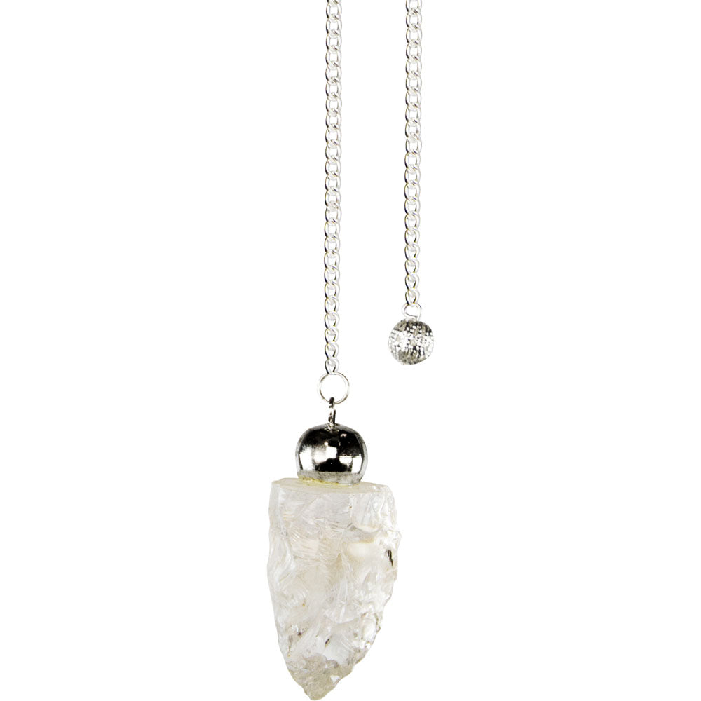 Rough Clear Quartz Pendulum