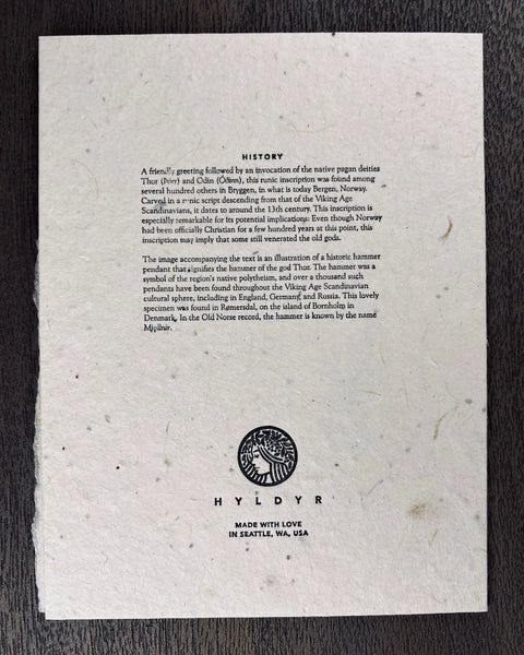 Thor and Odin Folding Card