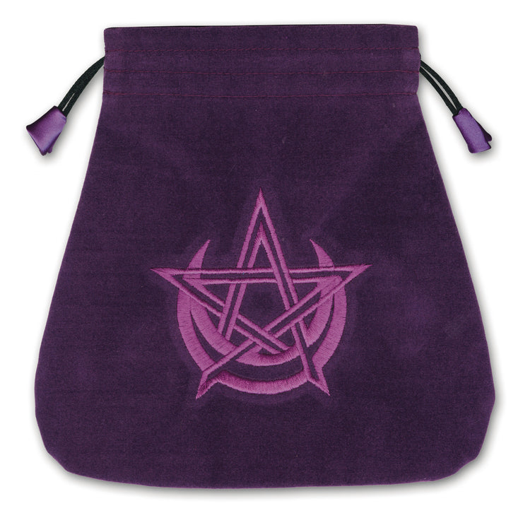 Pentacle Moon Velvet Tarot Bag