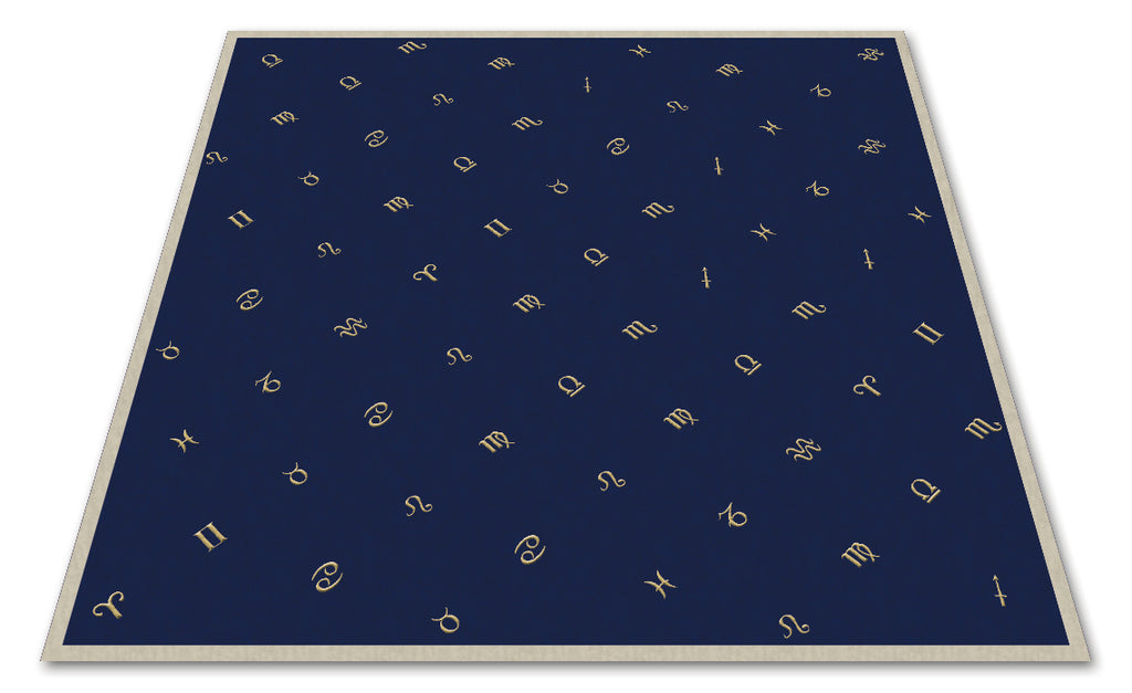 Astrology Embroidered  Velvet Altar Cloth