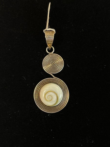 Spiral Shiva Eye Pendant
