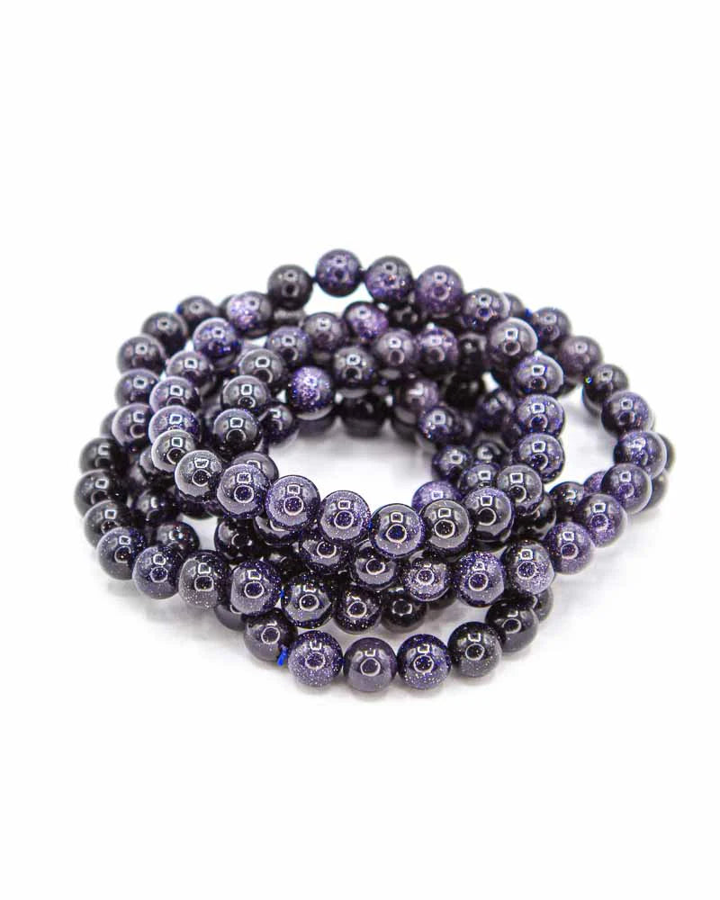 Blue Goldstone Bracelet - 8mm