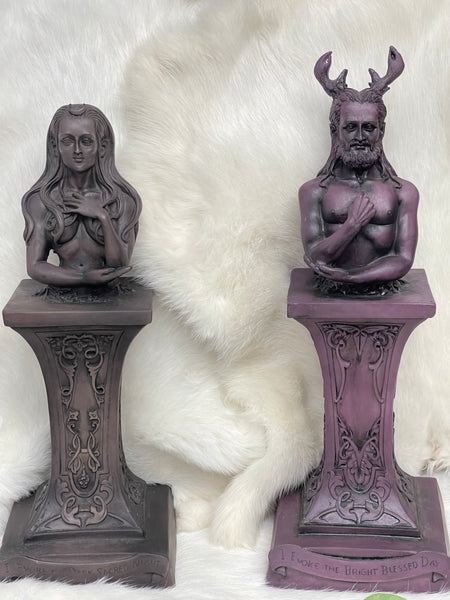 Horned God and Crescent Moon Goddess - Set
