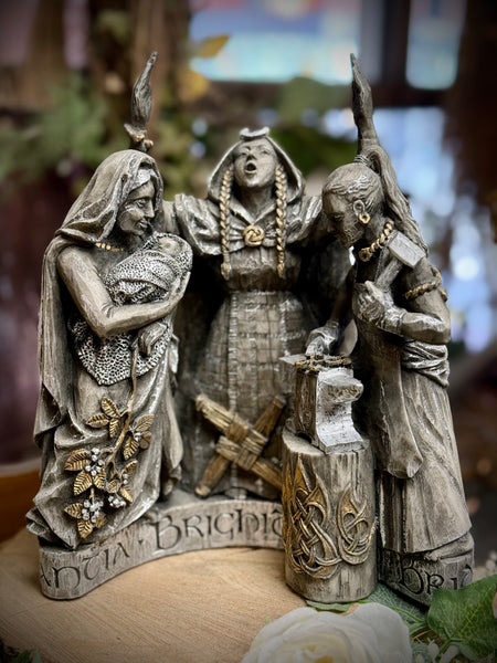 Brigid Statue - Triple Goddess - Custom Painted