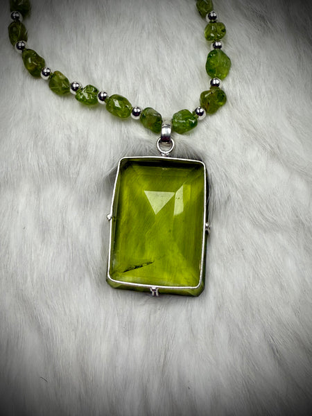 Custom Peridot Pendant Necklace