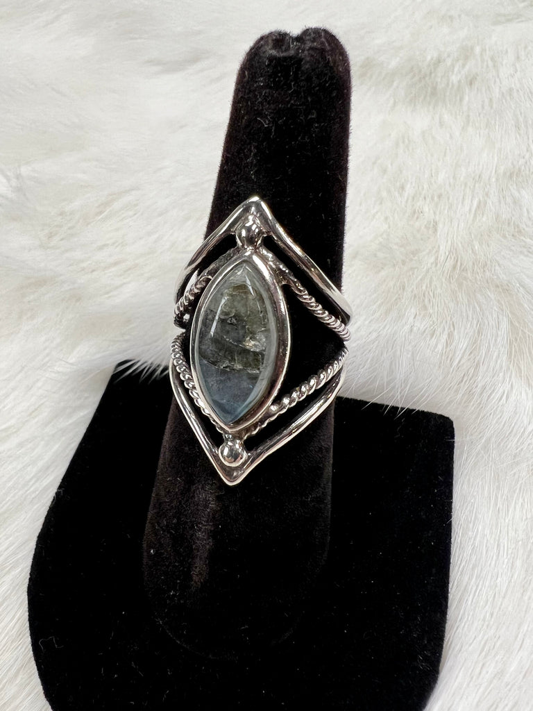 Sterling Silver Framed Labradorite Ring