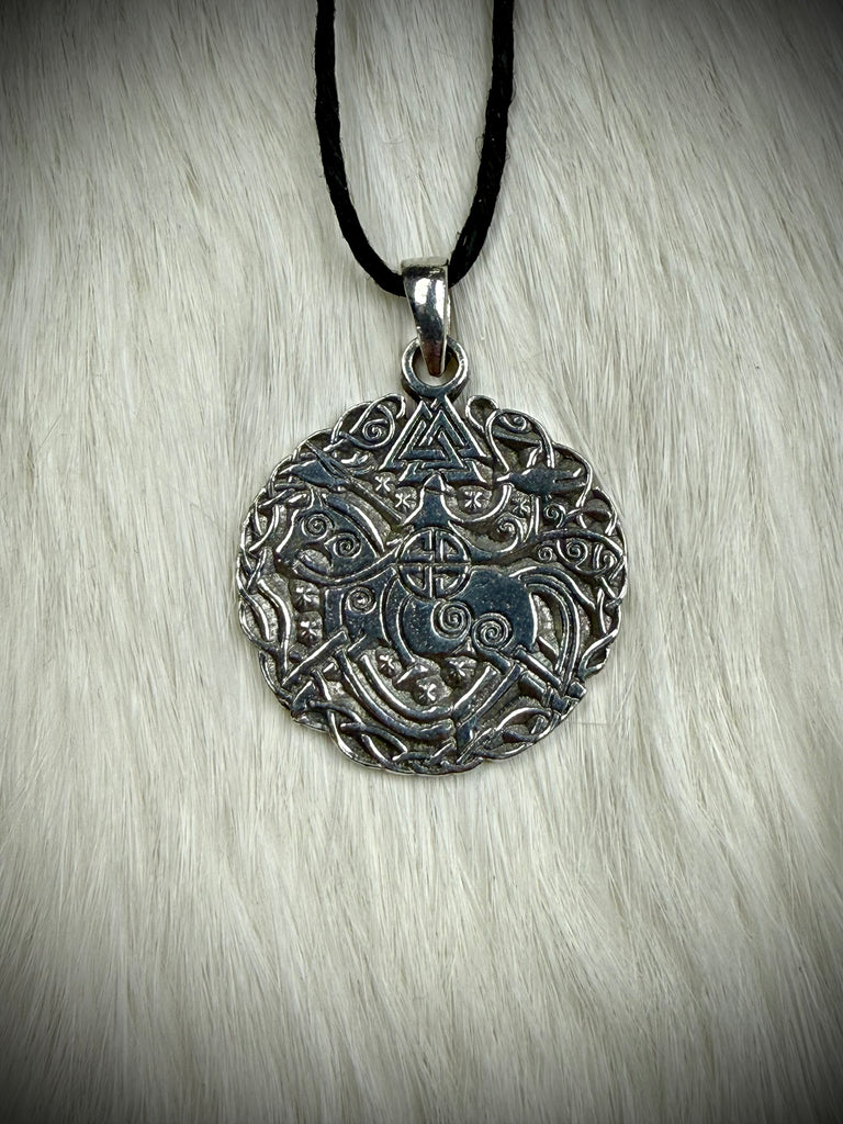 Odin on Sleipnir Pendant Necklace