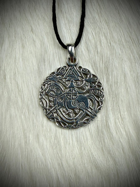 Odin on Sleipnir Pendant Necklace
