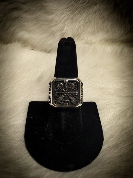 Stainless Steel Vegvisir Ring