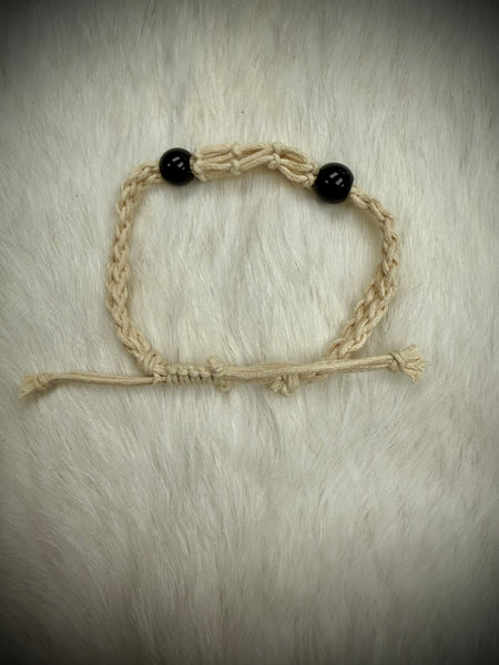 Cotton Stone Cage Bracelet