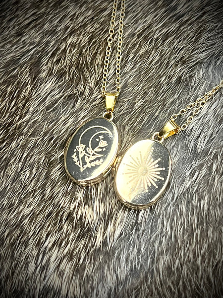 Gold Plated Stainless Steel Locket Necklace