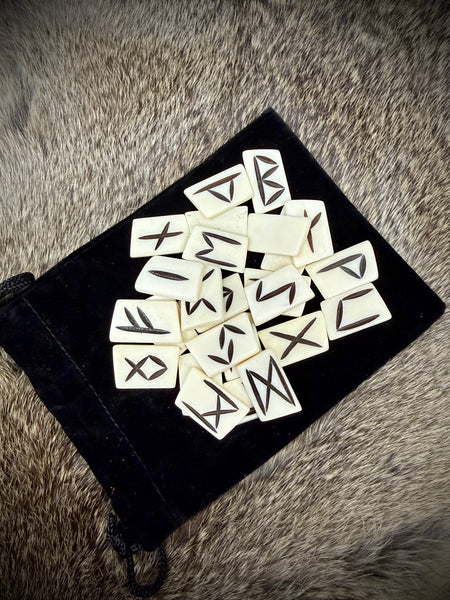 Buffalo Bone Rune Set