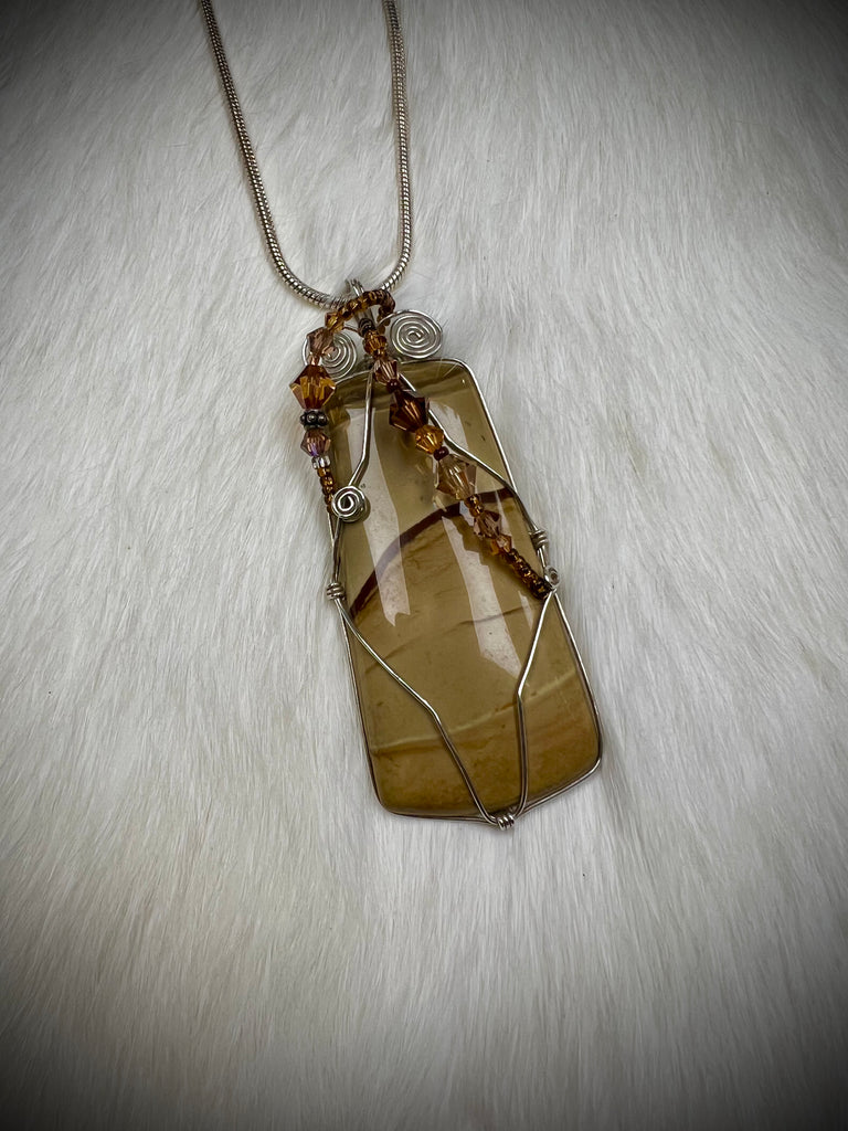 Mookaite Jasper Pendant Necklace (N2428)