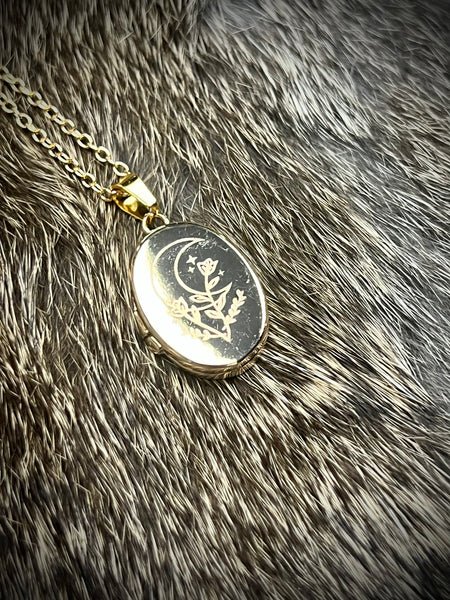 Gold Plated Stainless Steel Locket Necklace