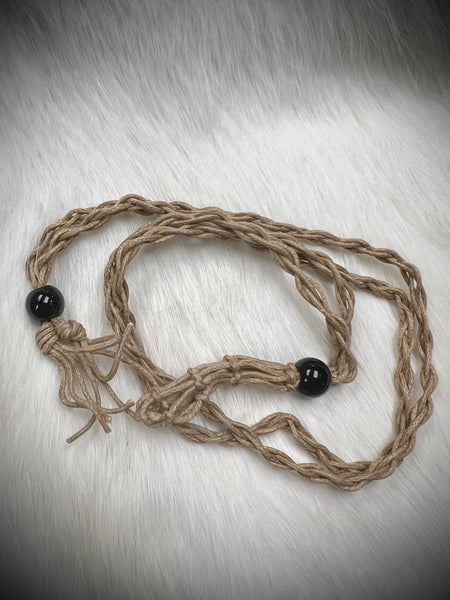 Braided Cotton Necklace Crystal Holder