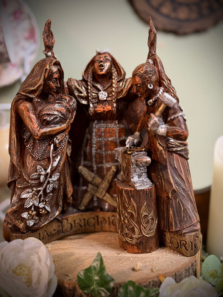 Brigid Statue - Triple Goddess - Custom Painted